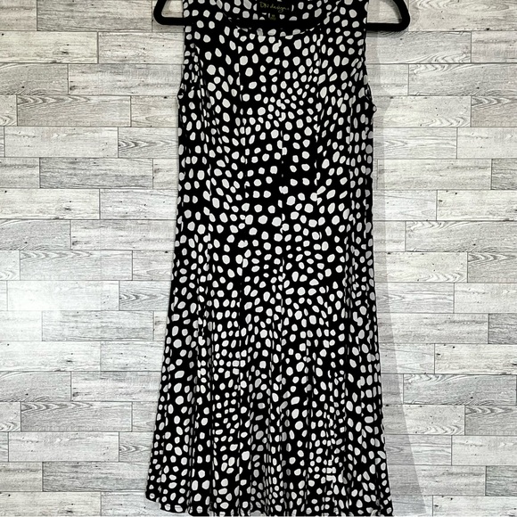 DN Design Fit & Flare Slip Dress / Black & White / Size 10 - Picture 1 of 10